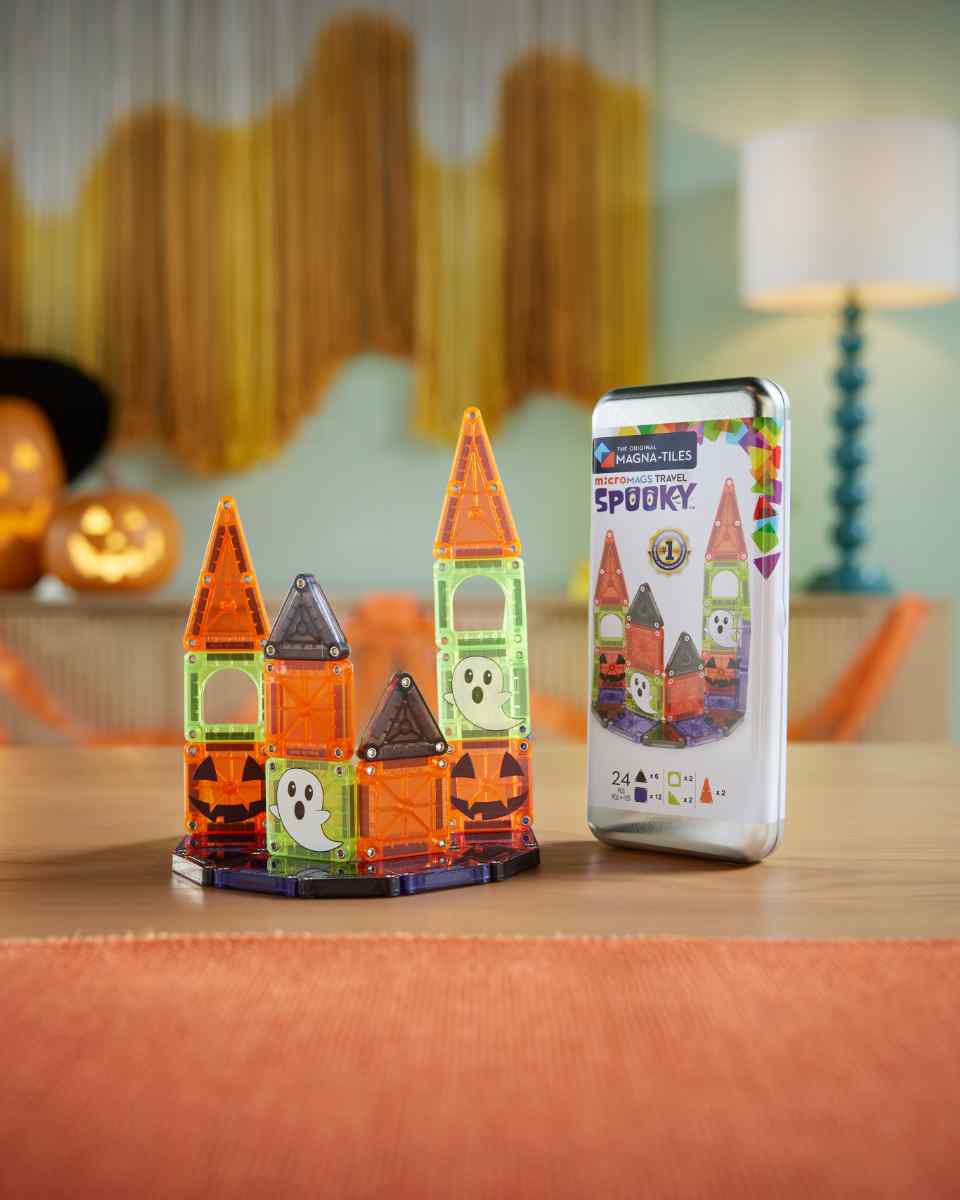 Magna-Tiles Travel microMAGS Spooky Reiseset in Orange-Grün - Vorschaubild