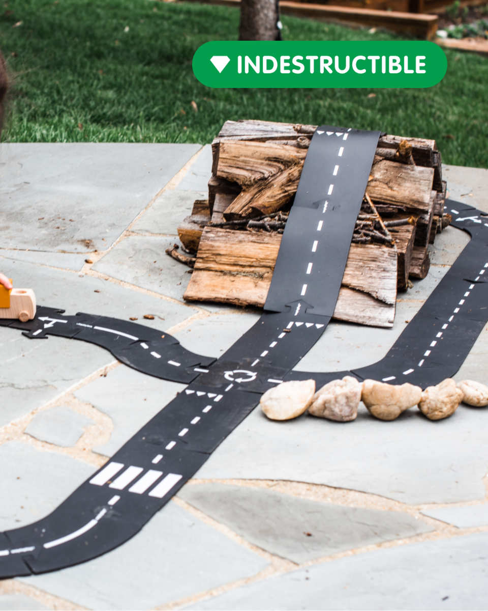 Waytoplay Highway Large Road Set – Flexible Spielstraße für Kinder, 24-teilig