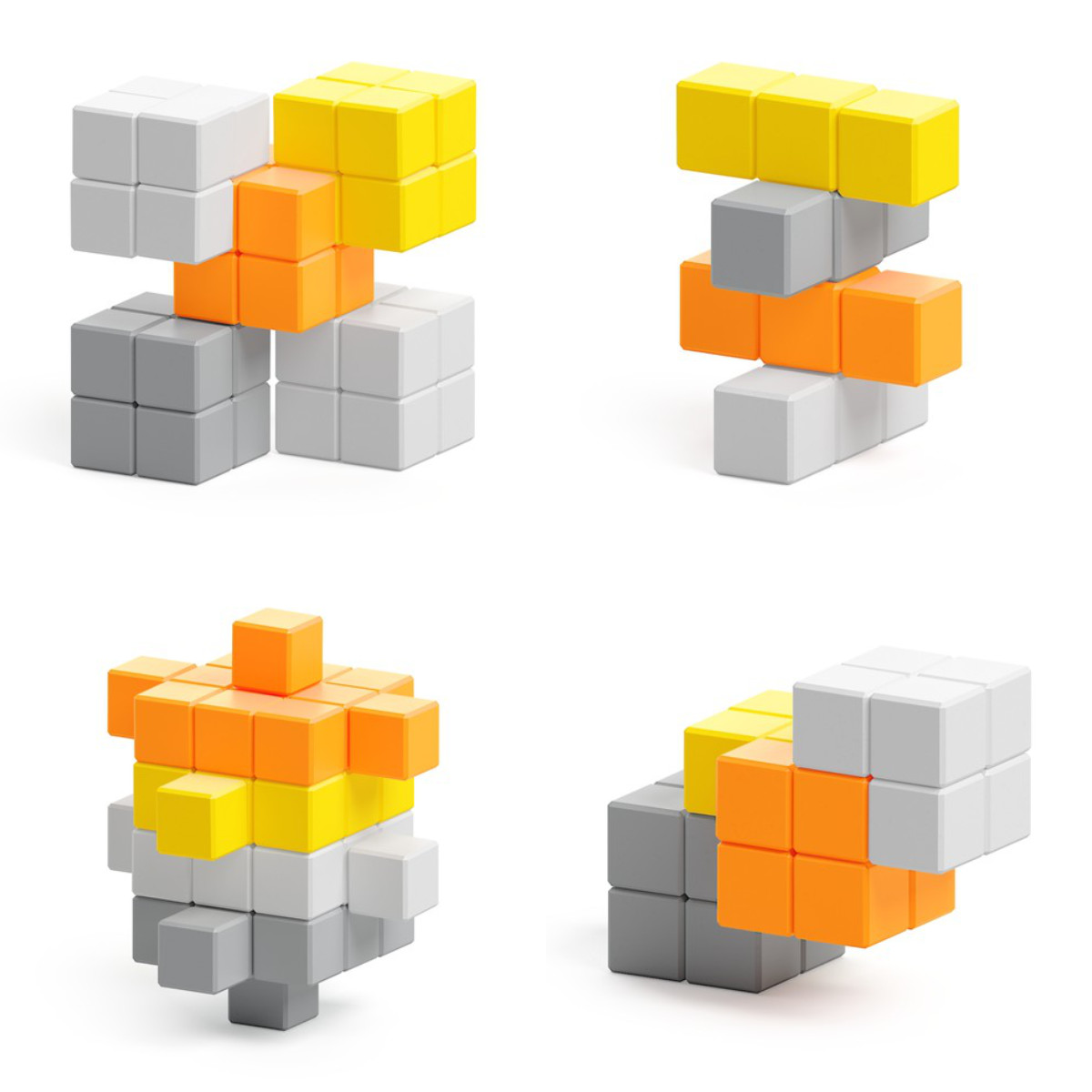 PIXIO Magnetic Building Blocks Abstract Retrofuturism 60 pcs