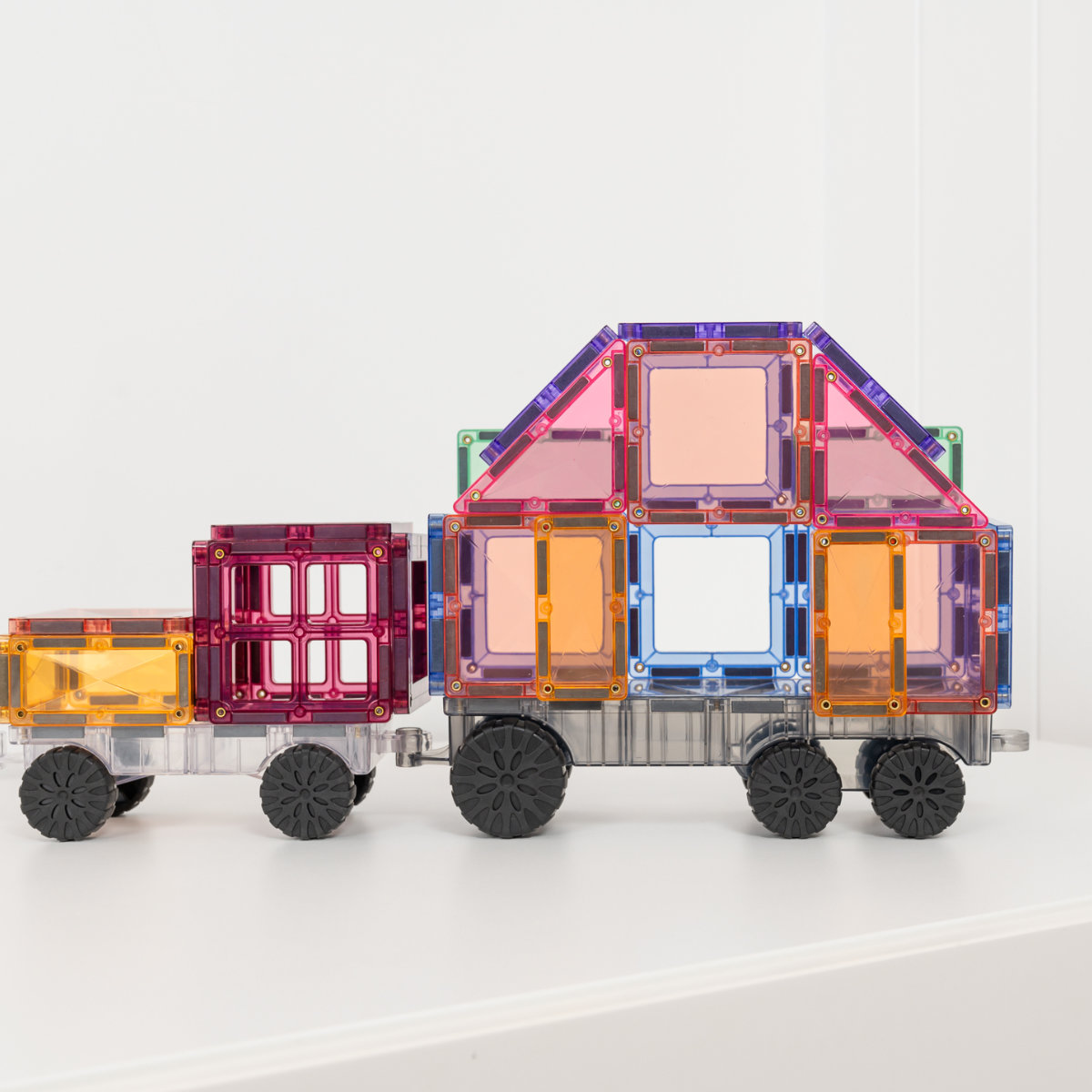 Connetix Magnetic Tiles Pastel Transport Pack – 50 Pieces