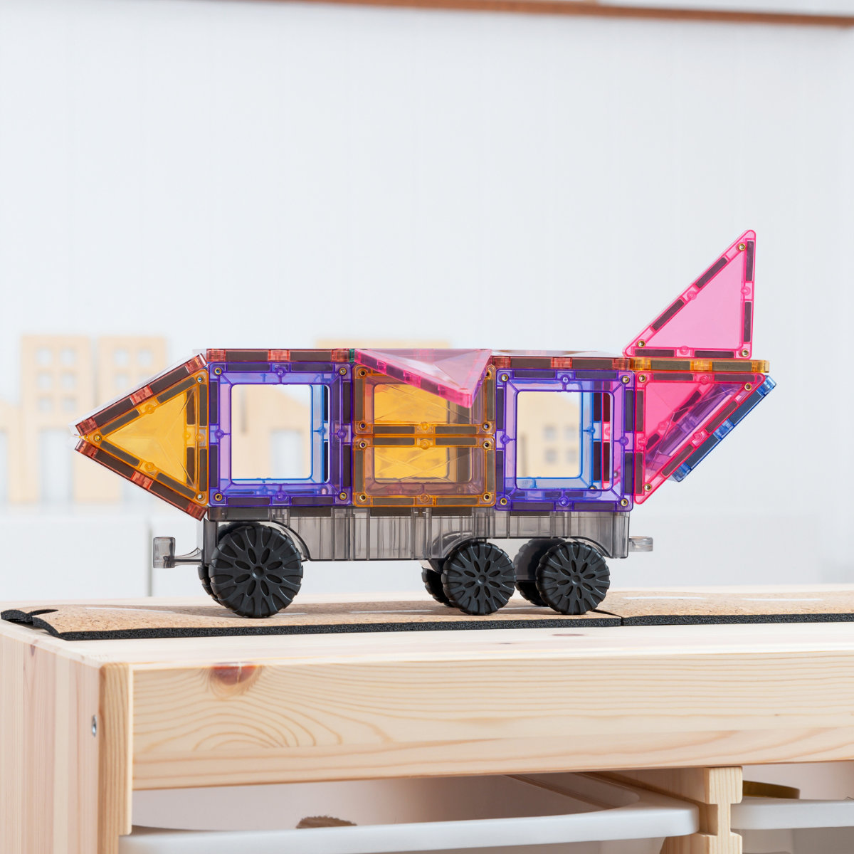 Connetix Magnetic Tiles Pastel Transport Pack – 50 Pieces