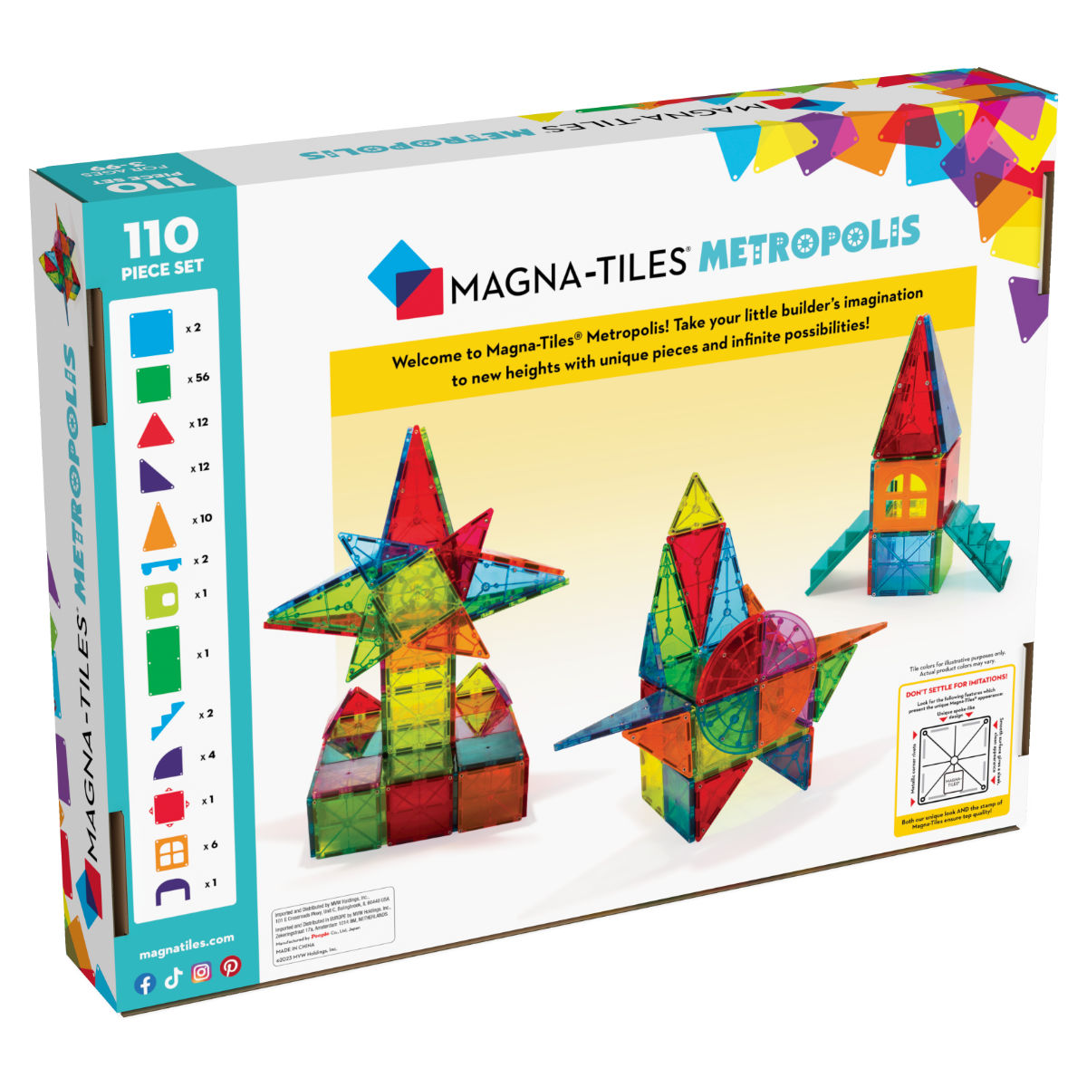 Magna-Tiles Metropolis – 110 Teile