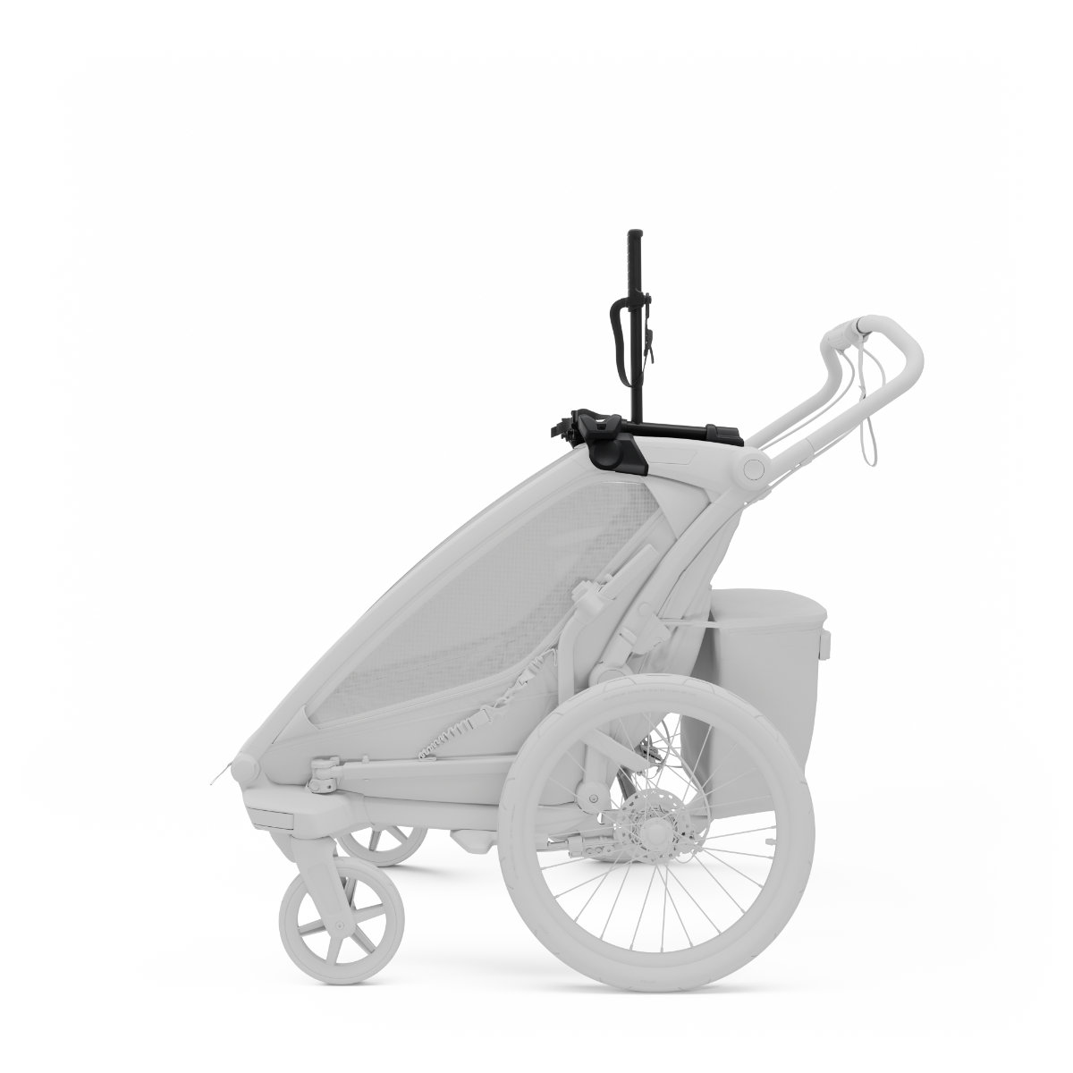 Thule Chariot 2 Laufradhalter 20201543 in Schwarz - Seitenansicht