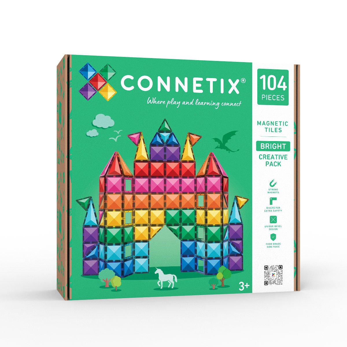 Connetix Magnetbausteine Bright Creative Pack – 104 Teile