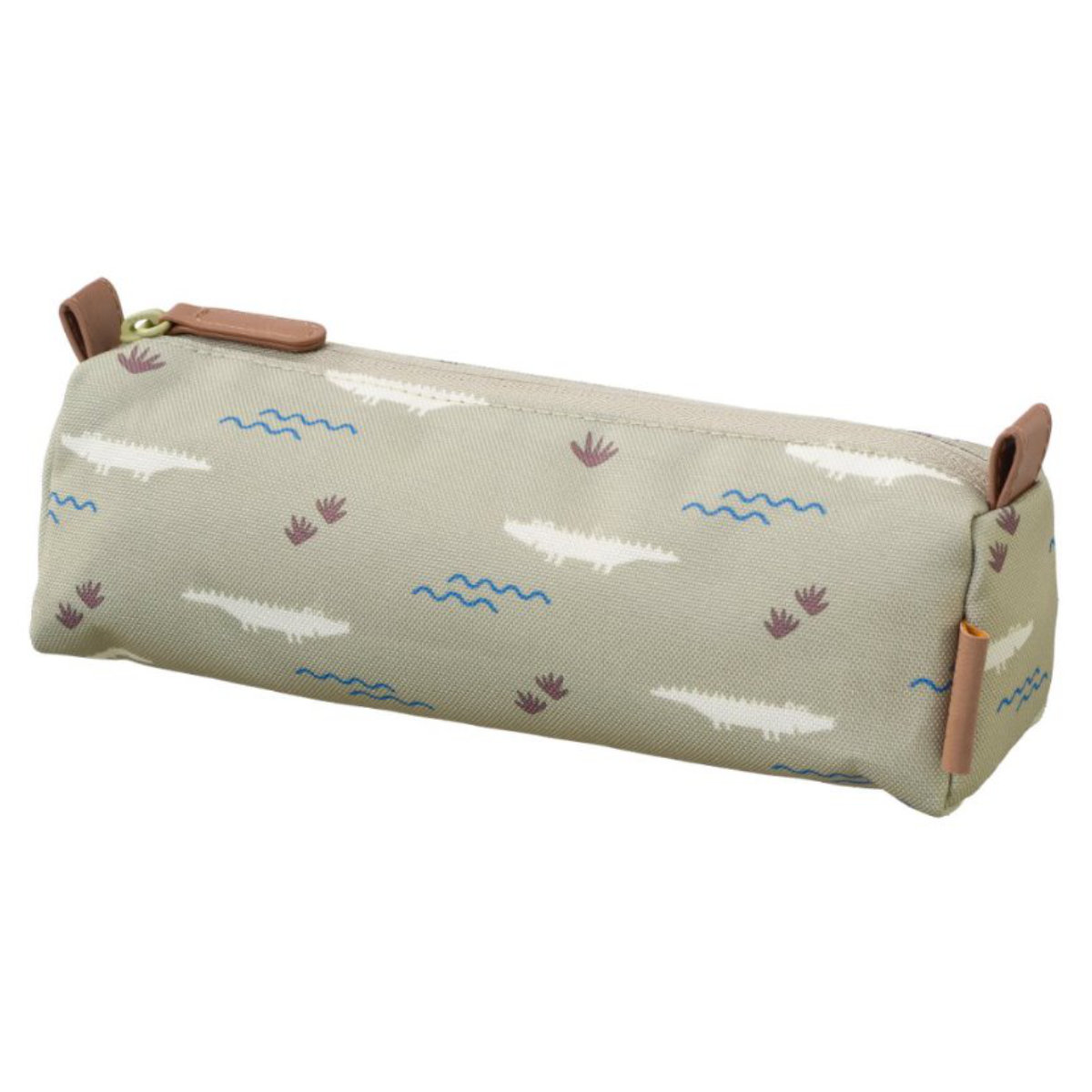 Fresk Federmäppchen FB980-30 in Beige mit Muster - schräge Ansicht