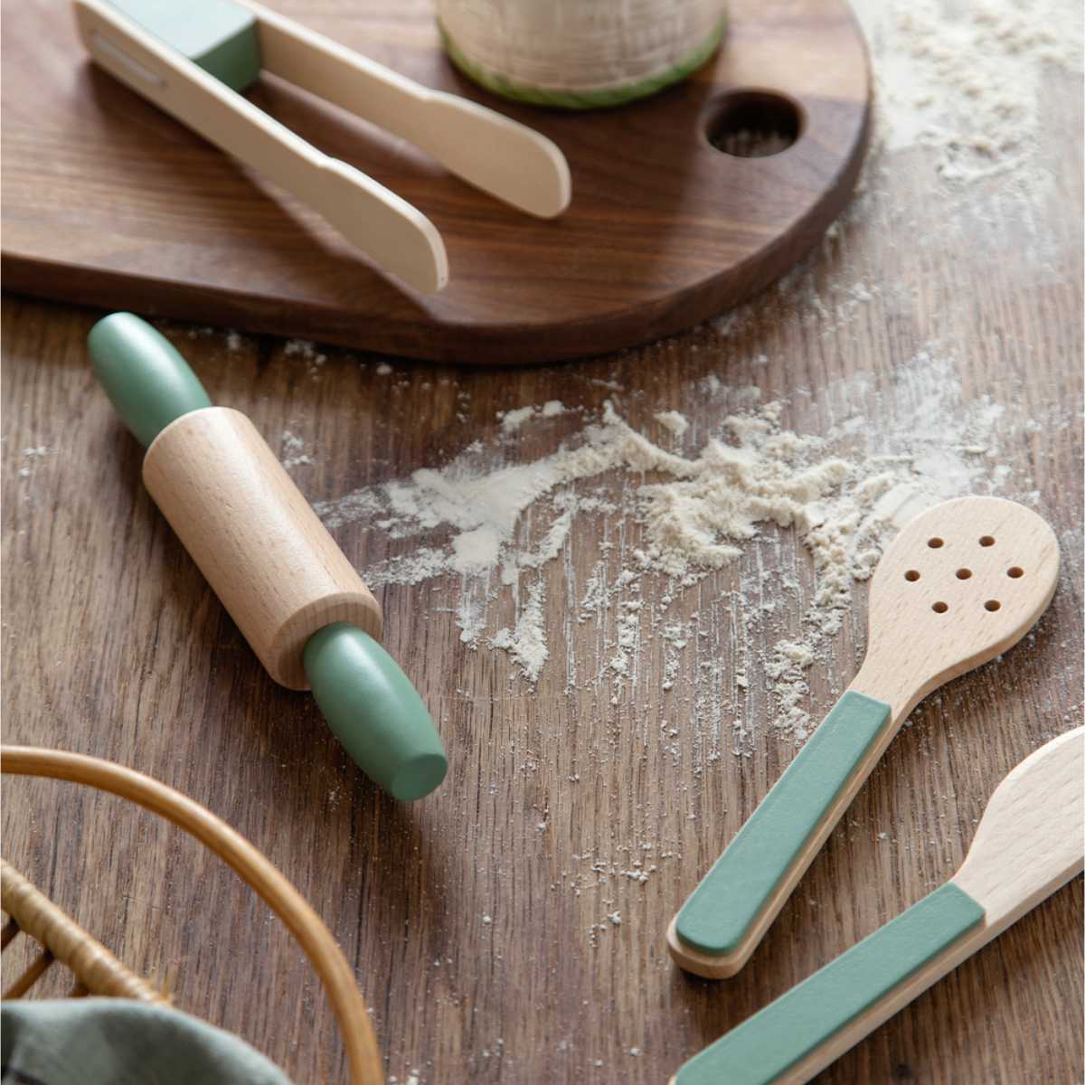 Sebra Wooden Kitchen Utensils Set, 100% FSC