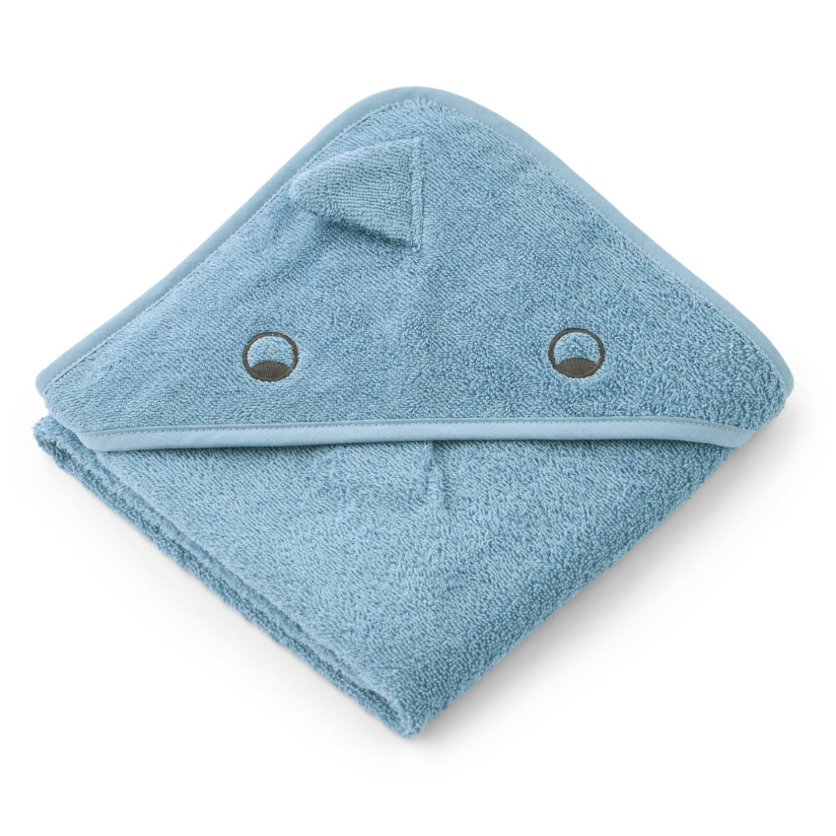 Baby Kapuzenhandtuch in Blau - Draufsicht