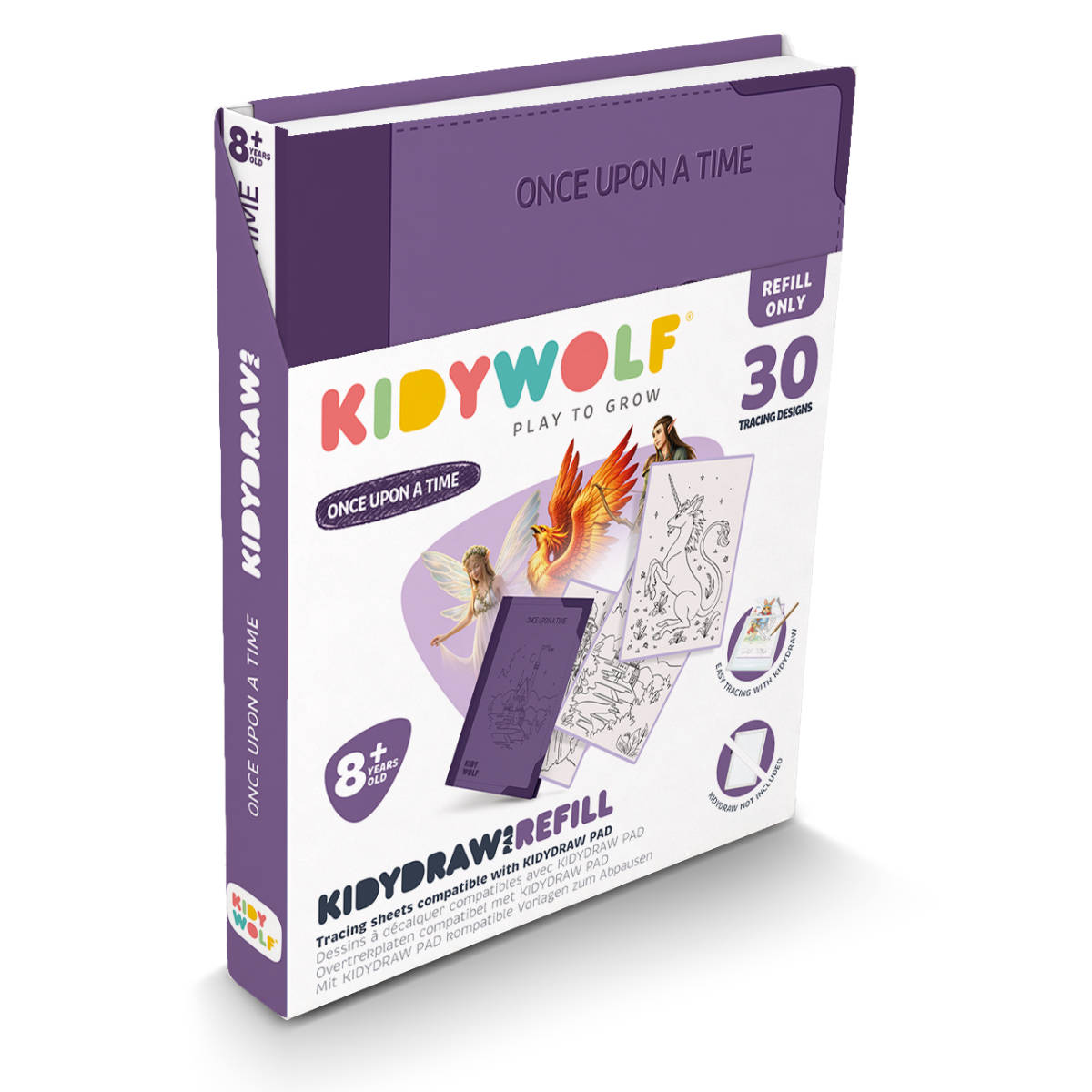 KIDYWOLF KIDYDRAW Refill in Lila - schräge Ansicht