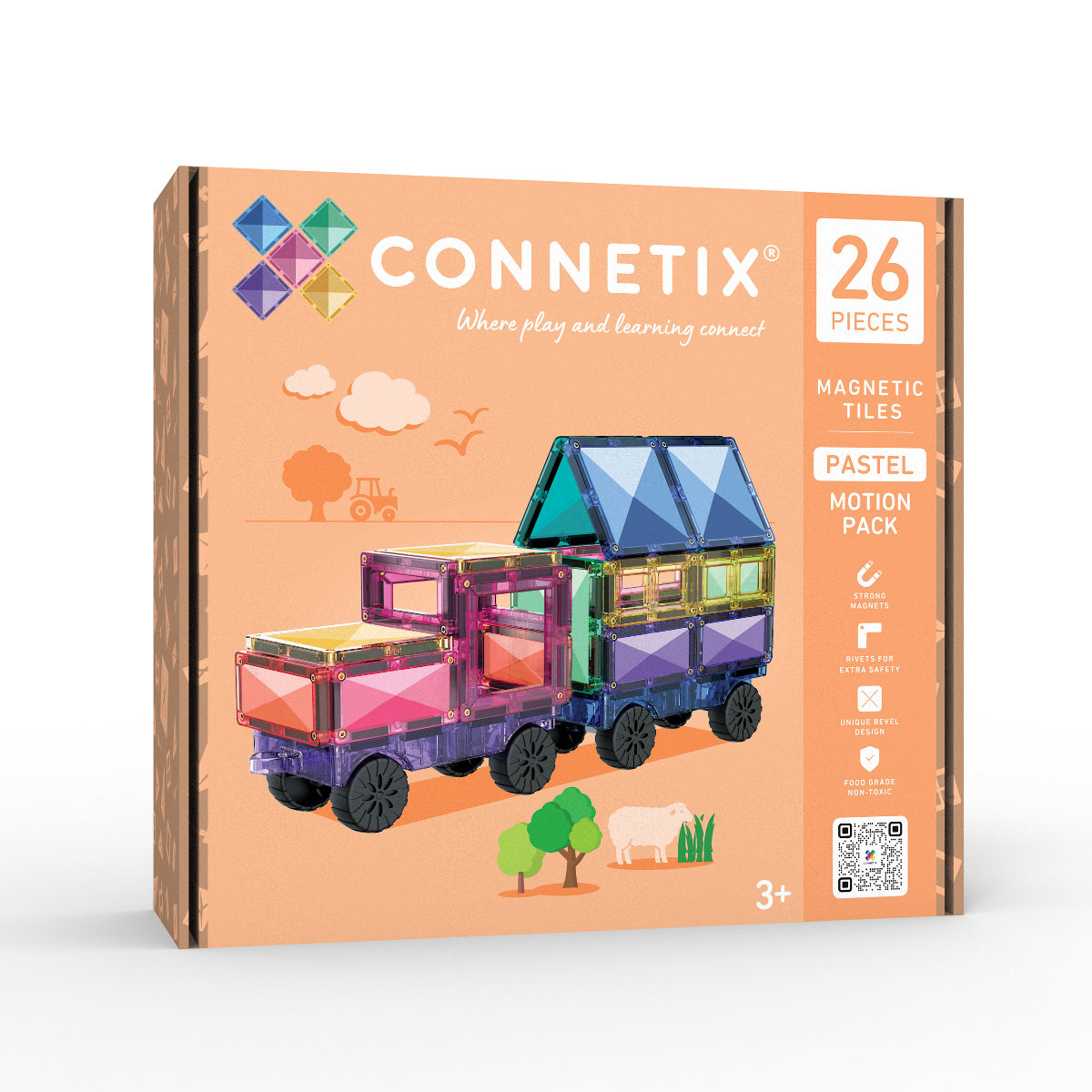Connetix Magnetbausteine Pastel Motion Pack – 26 Teile