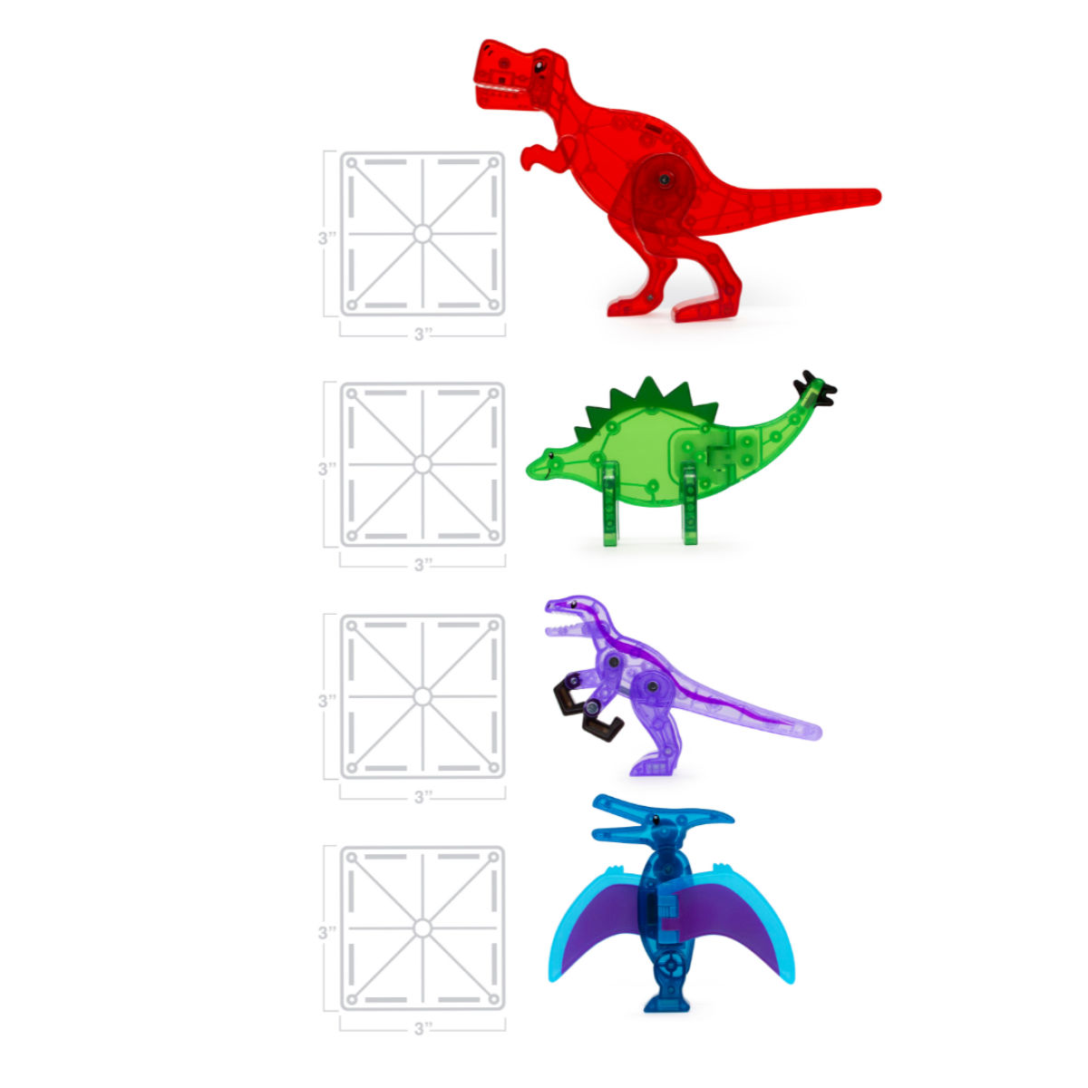 Magna-Tiles Dino World – 40 Pieces