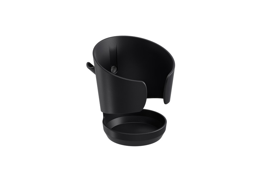 Thule Sleek Becherhalter in Schwarz - schräge Ansicht