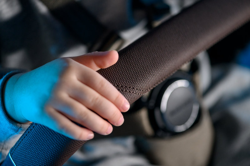 Kinderwagen Sicherheitsgurt Detailansicht
