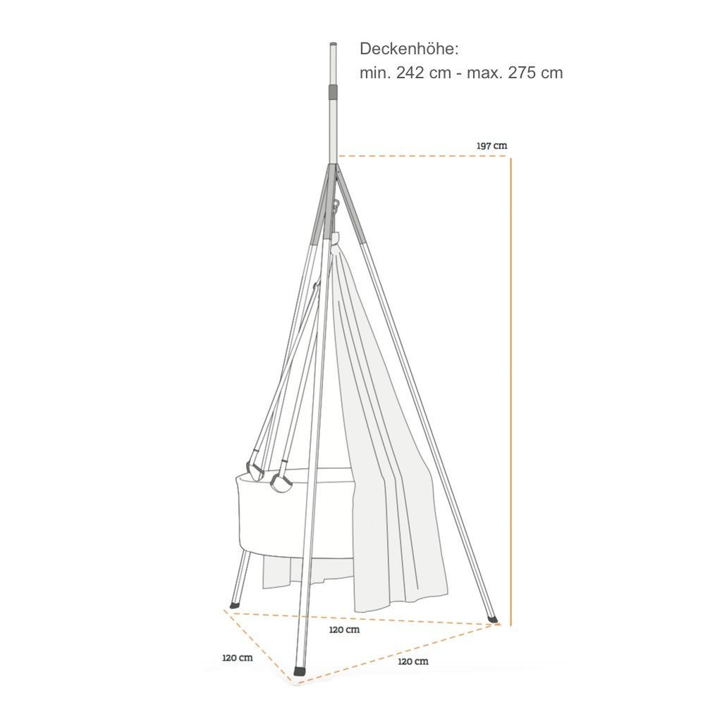 Leander Wiege Stativ, 242-275 cm