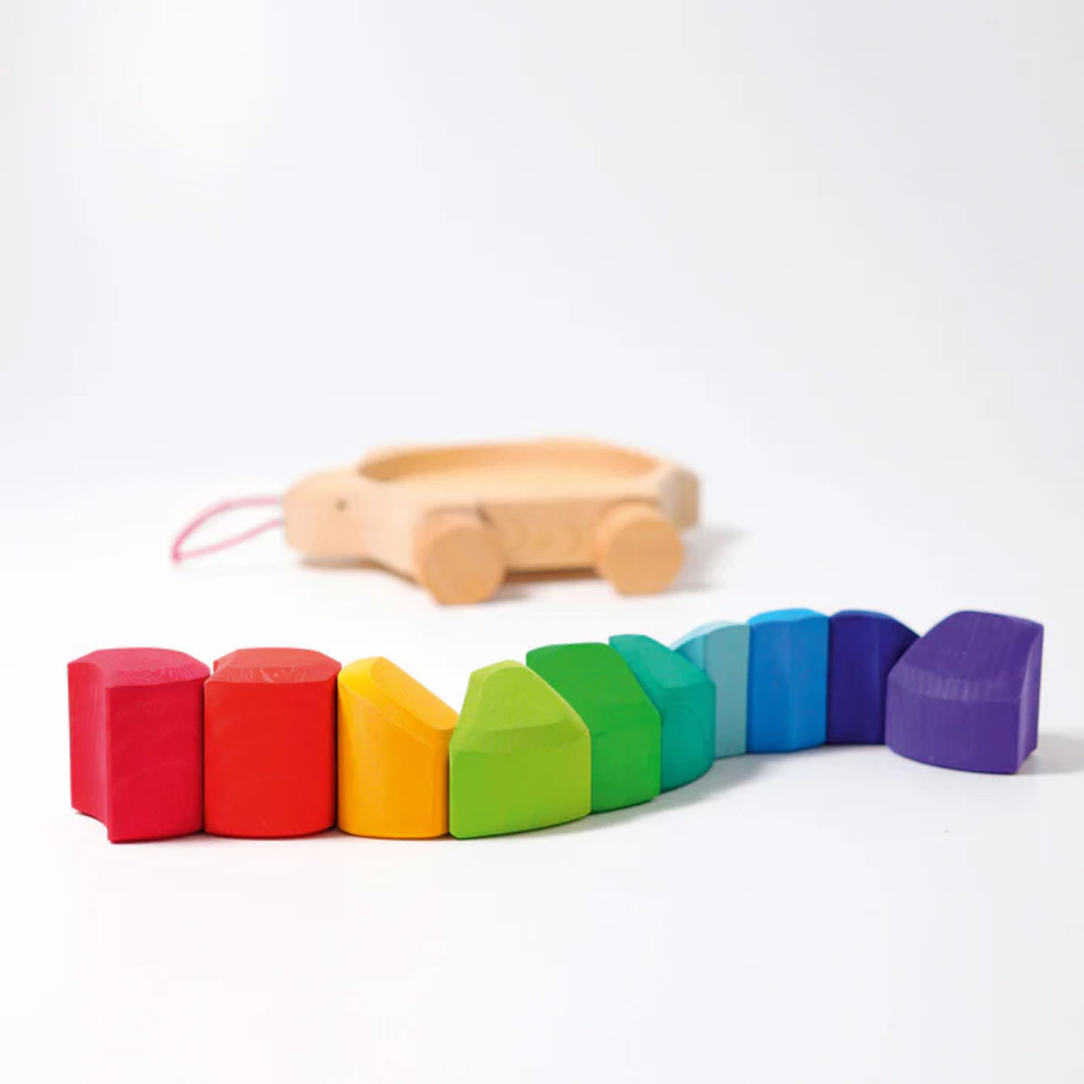 Grimm's Nachziehtier aus Holz, Regenbogen-Schildkröte