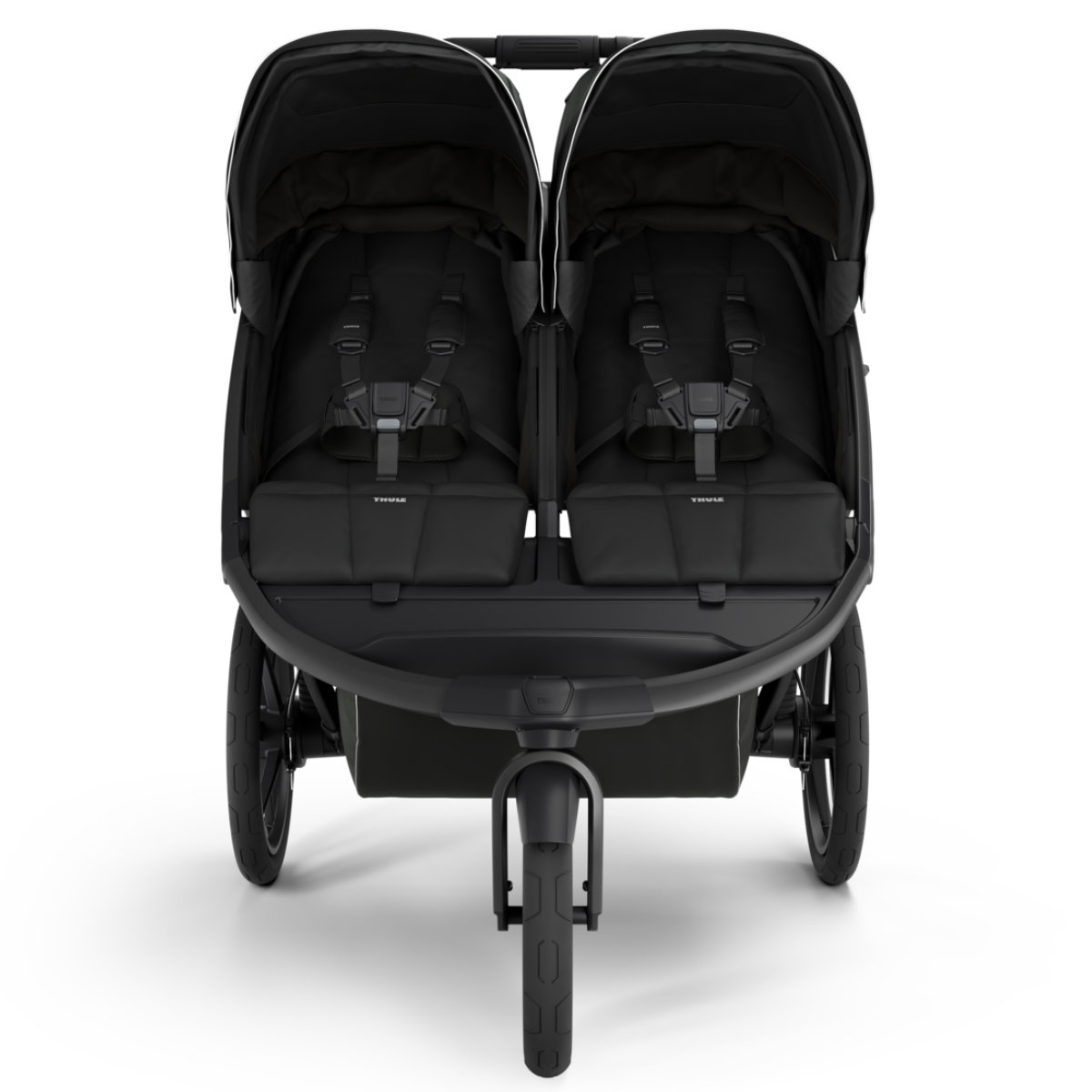 Thule Urban Glide 3 Double Geschwisterwagen, Black - Vorderansicht
