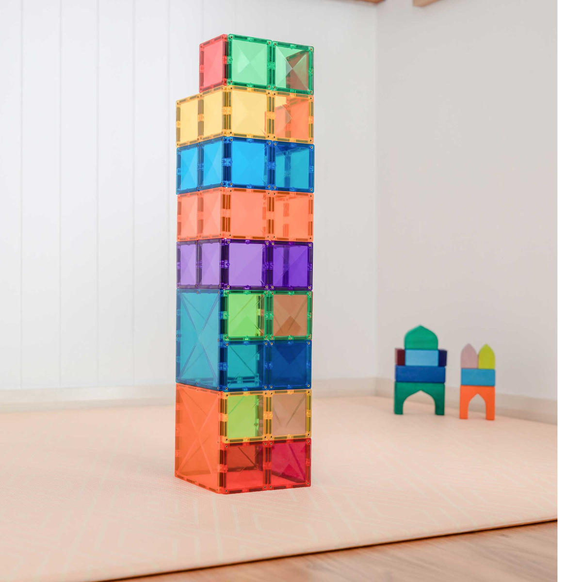 Connetix Magnetbausteine Set - Rainbow Quadrate - 42 Teile