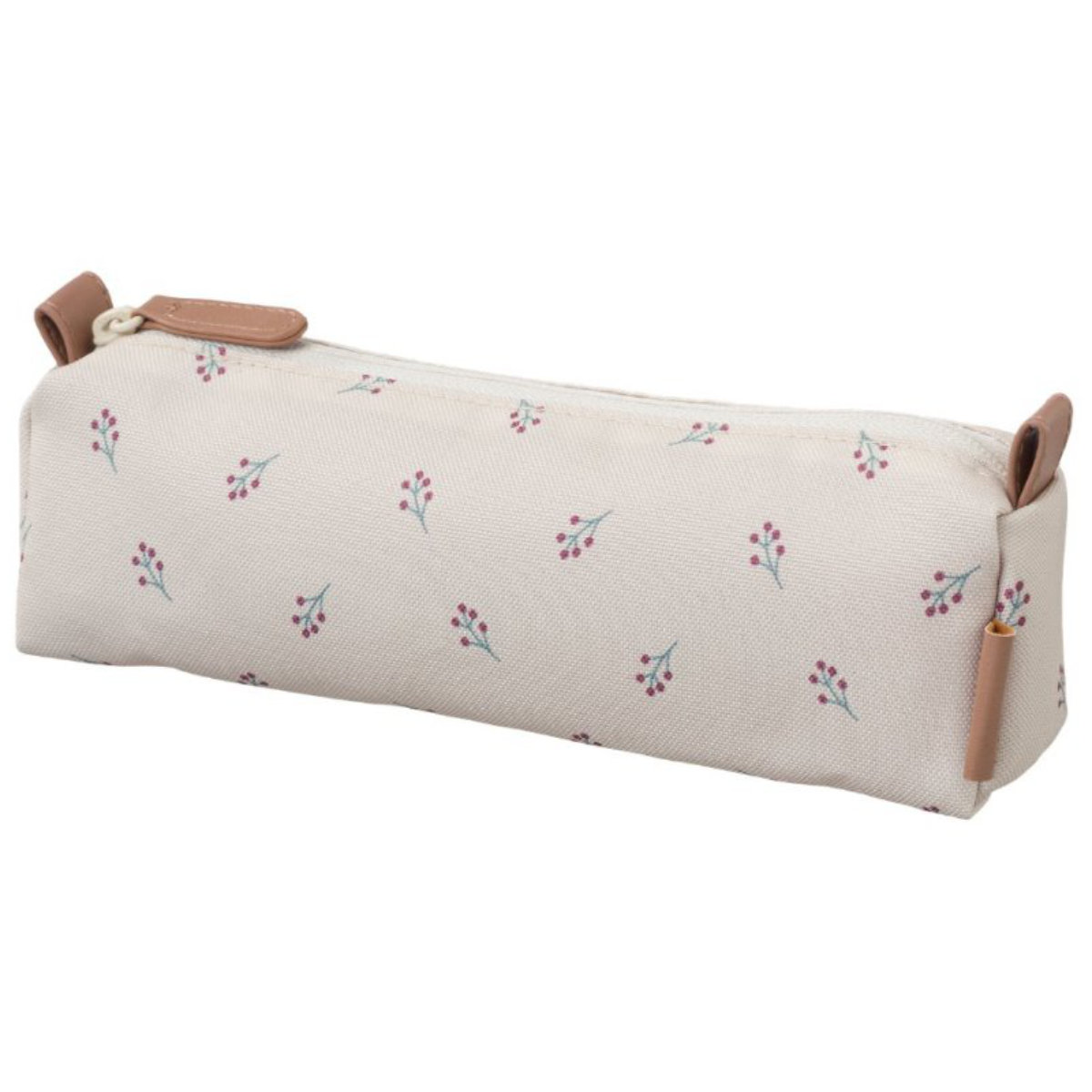 Fresk Federmäppchen in Beige mit Blumenmuster - Seitenansicht