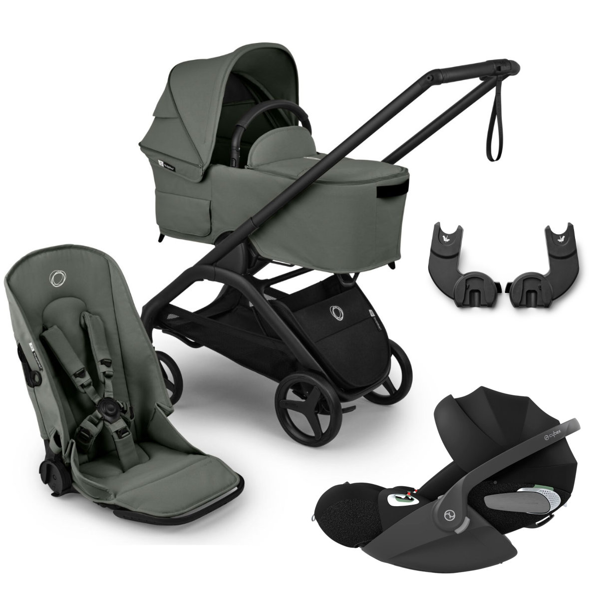 Bugaboo Dragonfly Plus Kinderwagen Set 3 in 1 inkl. Cybex Cloud T i-Size Babyschale