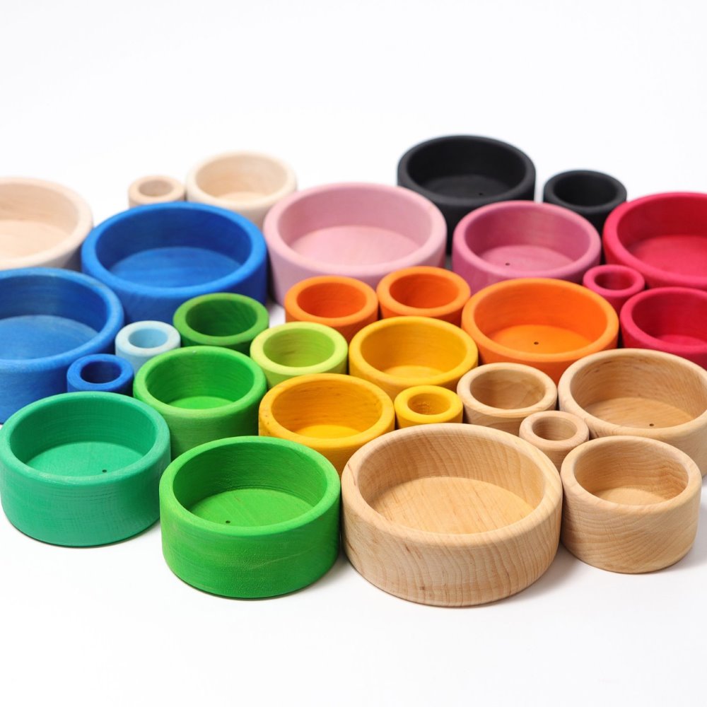 Grimms Colorful Wooden Bowl Set