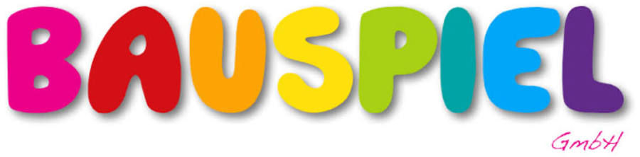 Bauspiel Logo in bunten Farben - Vorderansicht