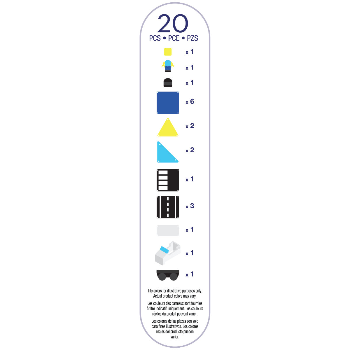 Magna-Tiles Police Patrol – 20 Piece