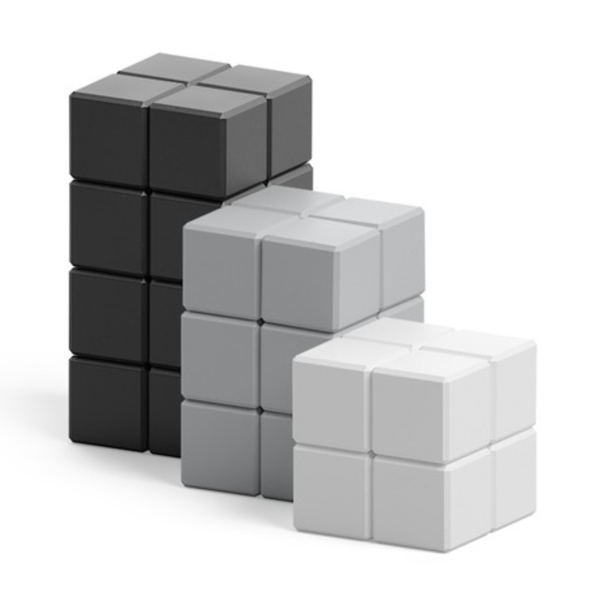 PIXIO Magnetic Building Blocks Abstract Noir 60 pcs