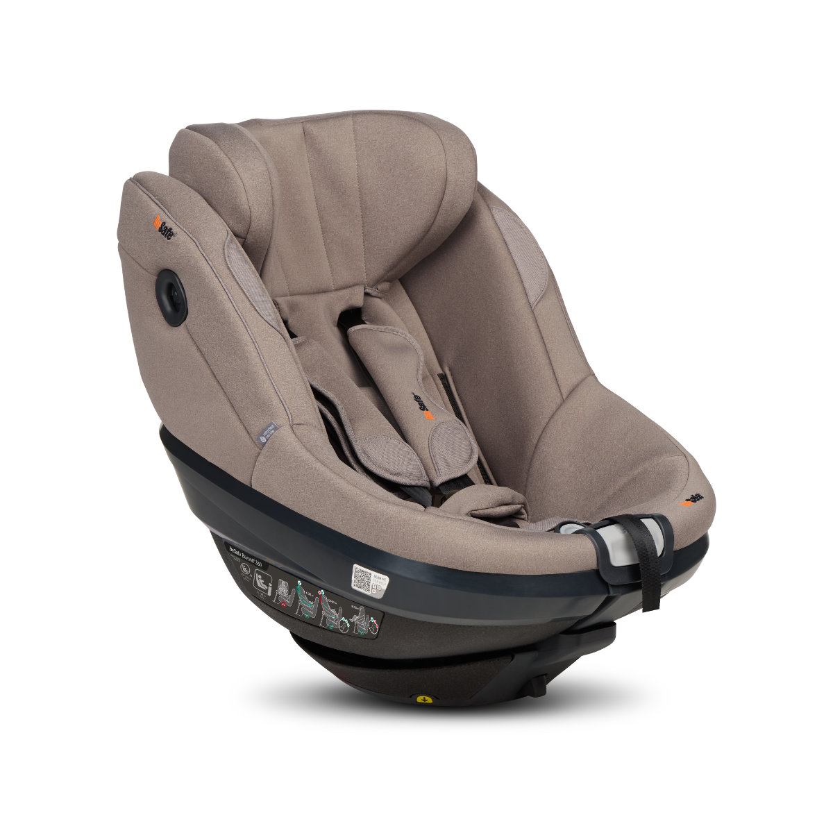 BeSafe Beyond2 360 Kindersitz in Beige - schräge Ansicht
