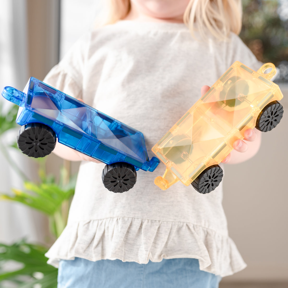 Connetix Magnetbausteine Bright Car Pack – 2 Fahrzeug-Basen