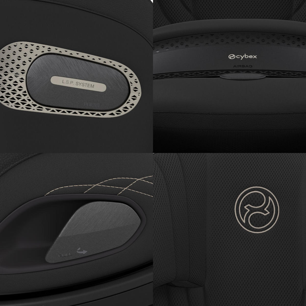 Cybex Anoris Si Airbag i-Size Car Seat (15 Months–7 Years) with Integrated ISOFIX Base