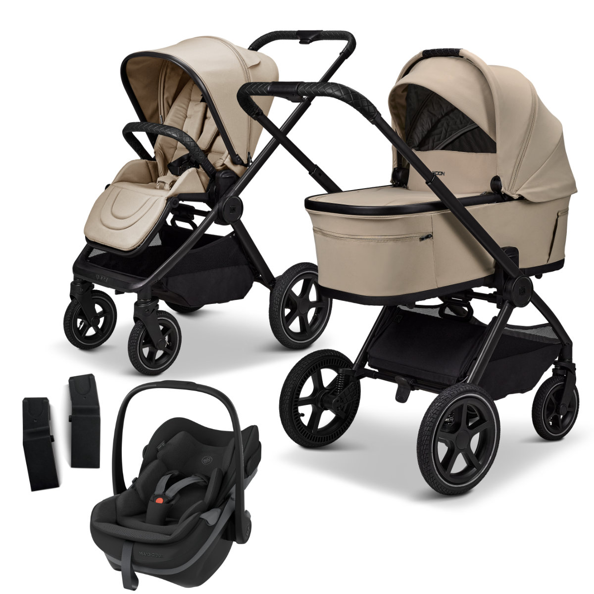 Moon Gio Fold Air 3-in-1 Stroller Set incl. Maxi-Cosi Pebble Slide Pro Infant Car Seat