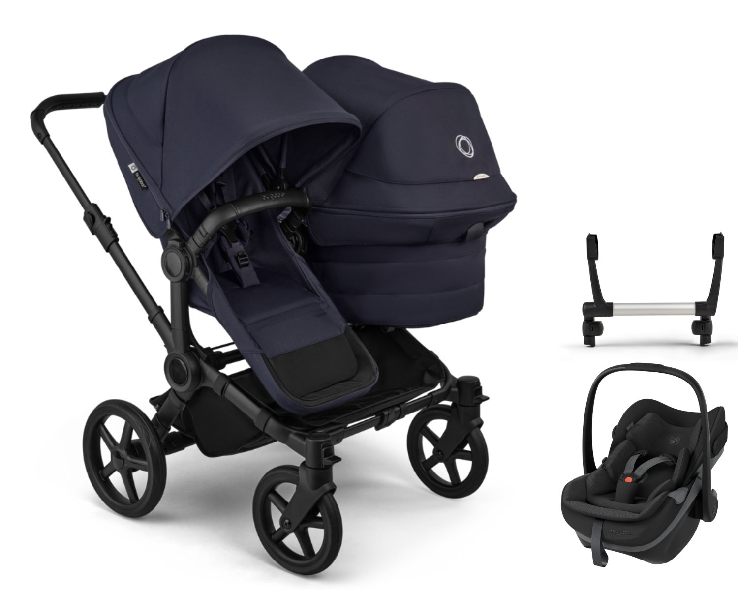 Bugaboo Donkey 6 Kinderwagen in Dunkelblau - schräge Ansicht