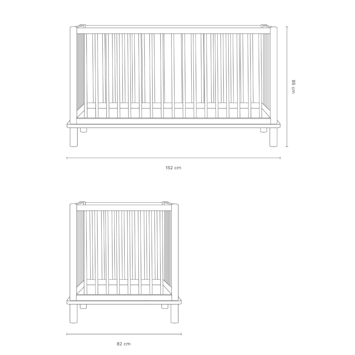 Nobodinoz LATITUDE Babybett 70x140cm