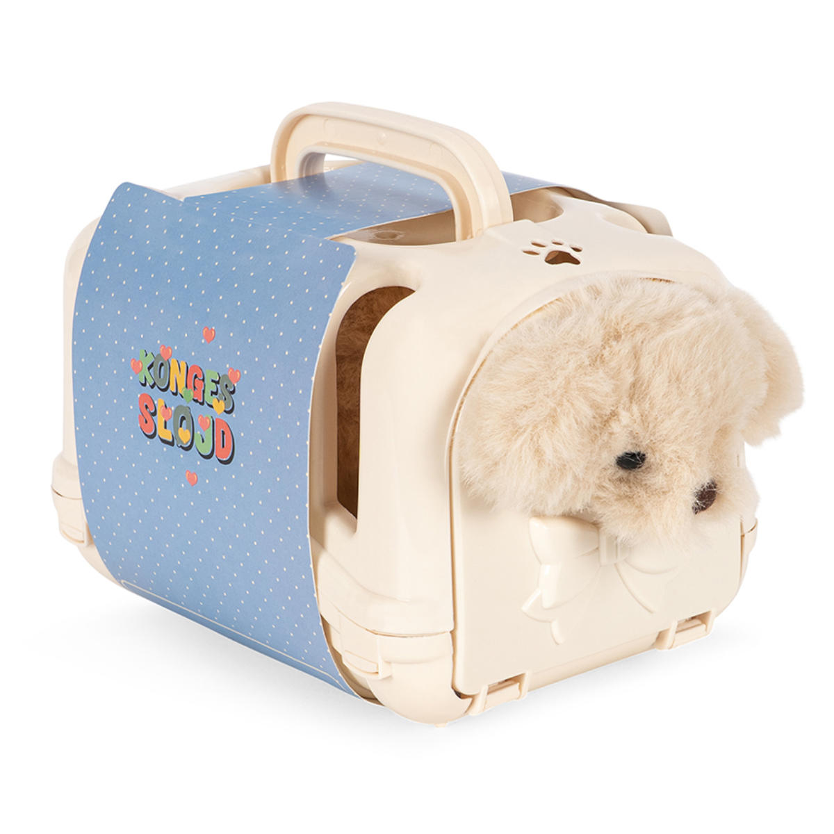 Konges Sløjd Take Care of Me Hund Kuscheltier Beige - schräge Ansicht