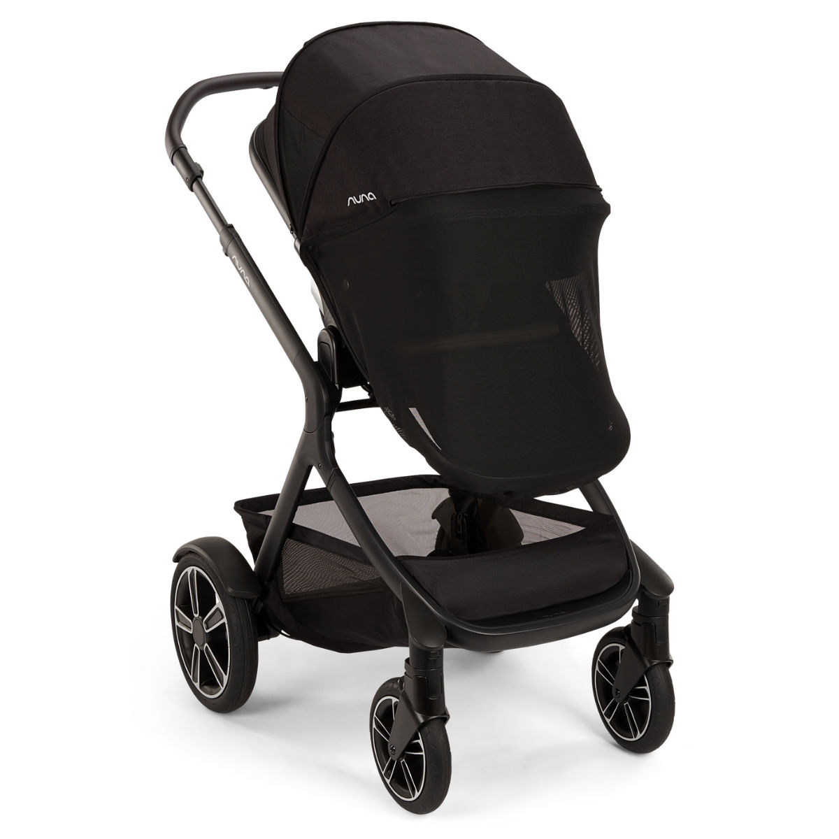 Nuna DEMI Next Kinderwagen Schwarz - schräge Ansicht ST17907CVRGLM