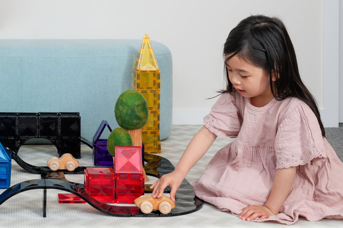 Connetix Magnetic Building Blocks Creative Roads Pack - 48 Pieces