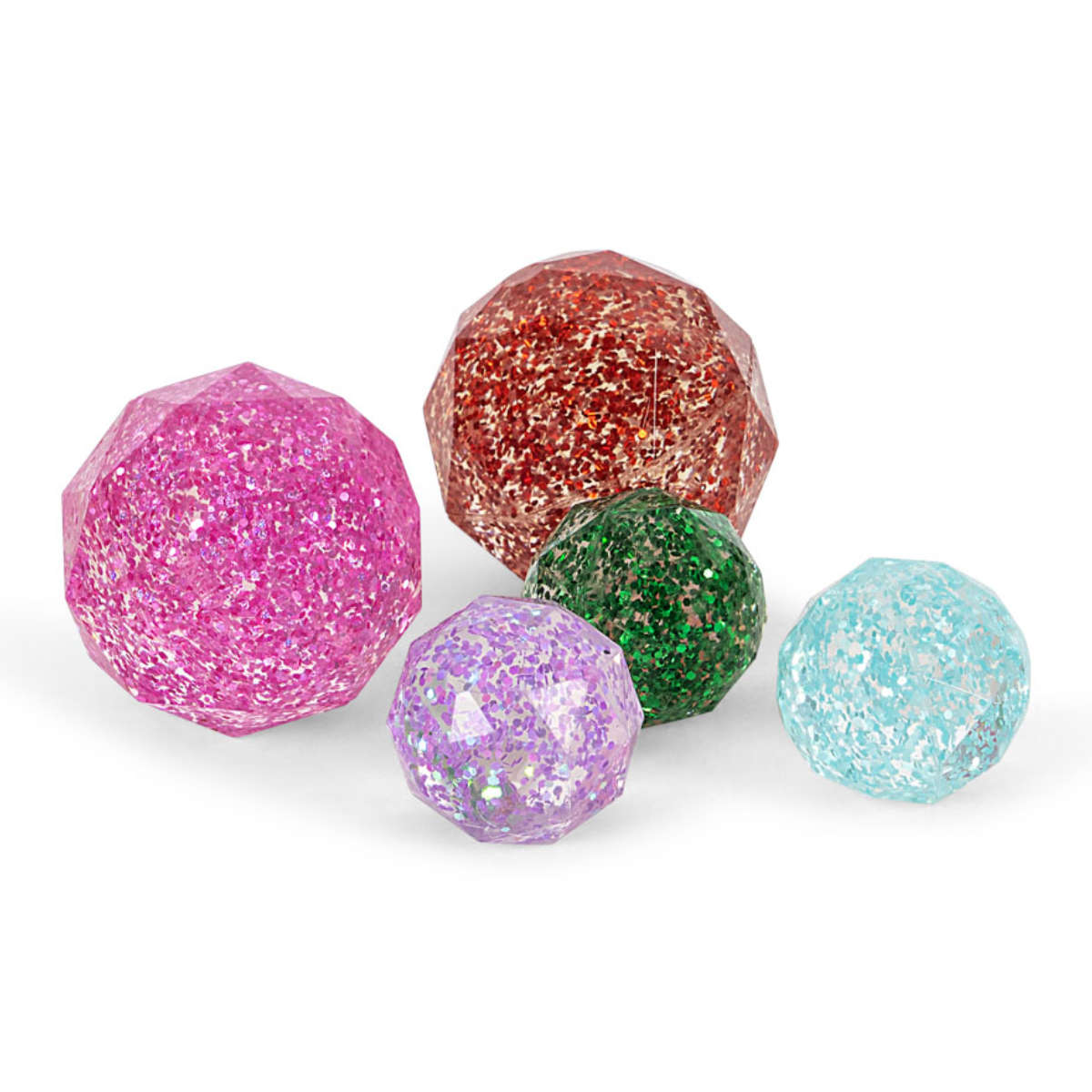 Konges Sløjd Star Flummi-Set mit Glitzer KS106254 in verschiedenen Farben - Vorderansicht