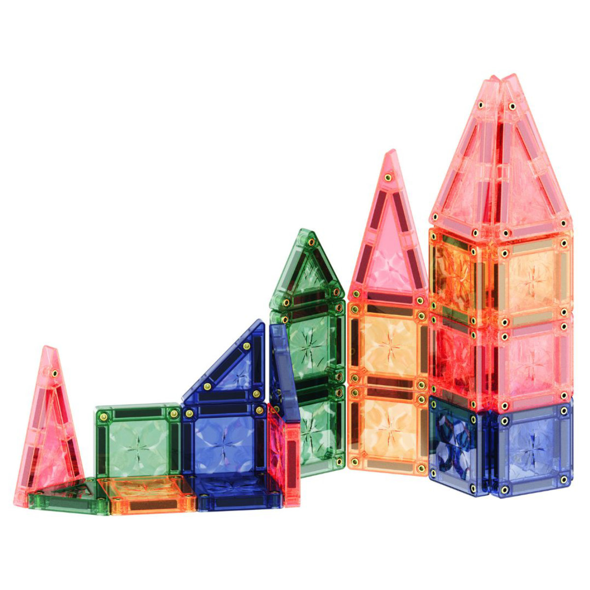 Cleverclixx Mini Tiles Pack Pastellfarben – 28 Teile Magnetbausteine