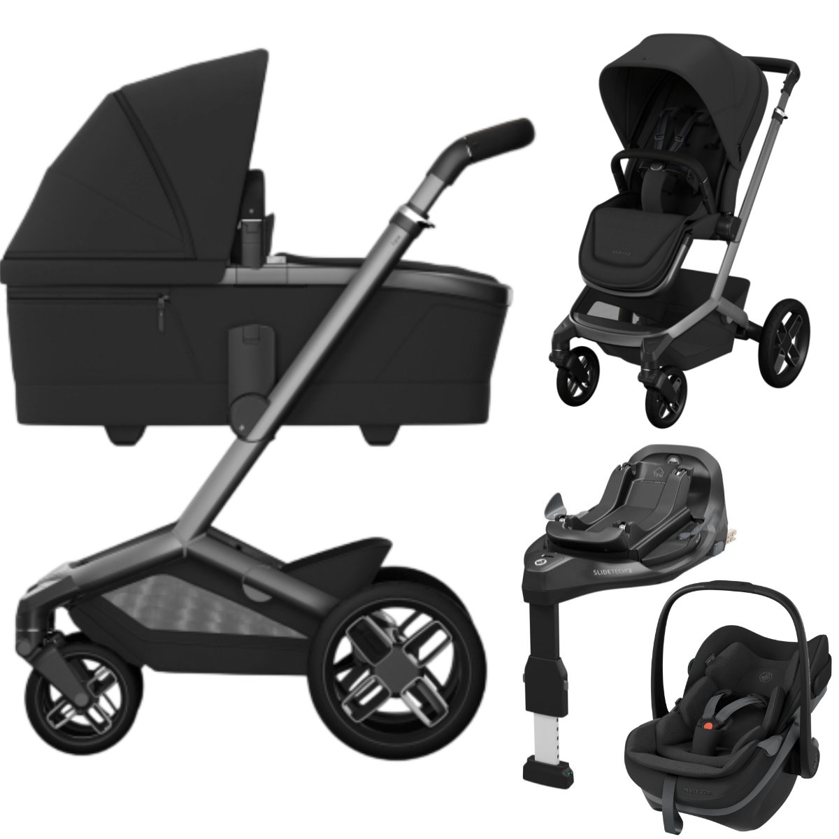 Maxi Cosi Fame Kinderwagen Set 3 in 1 inkl. Maxi Cosi Pebble Slide Pro i-Size Babyschale