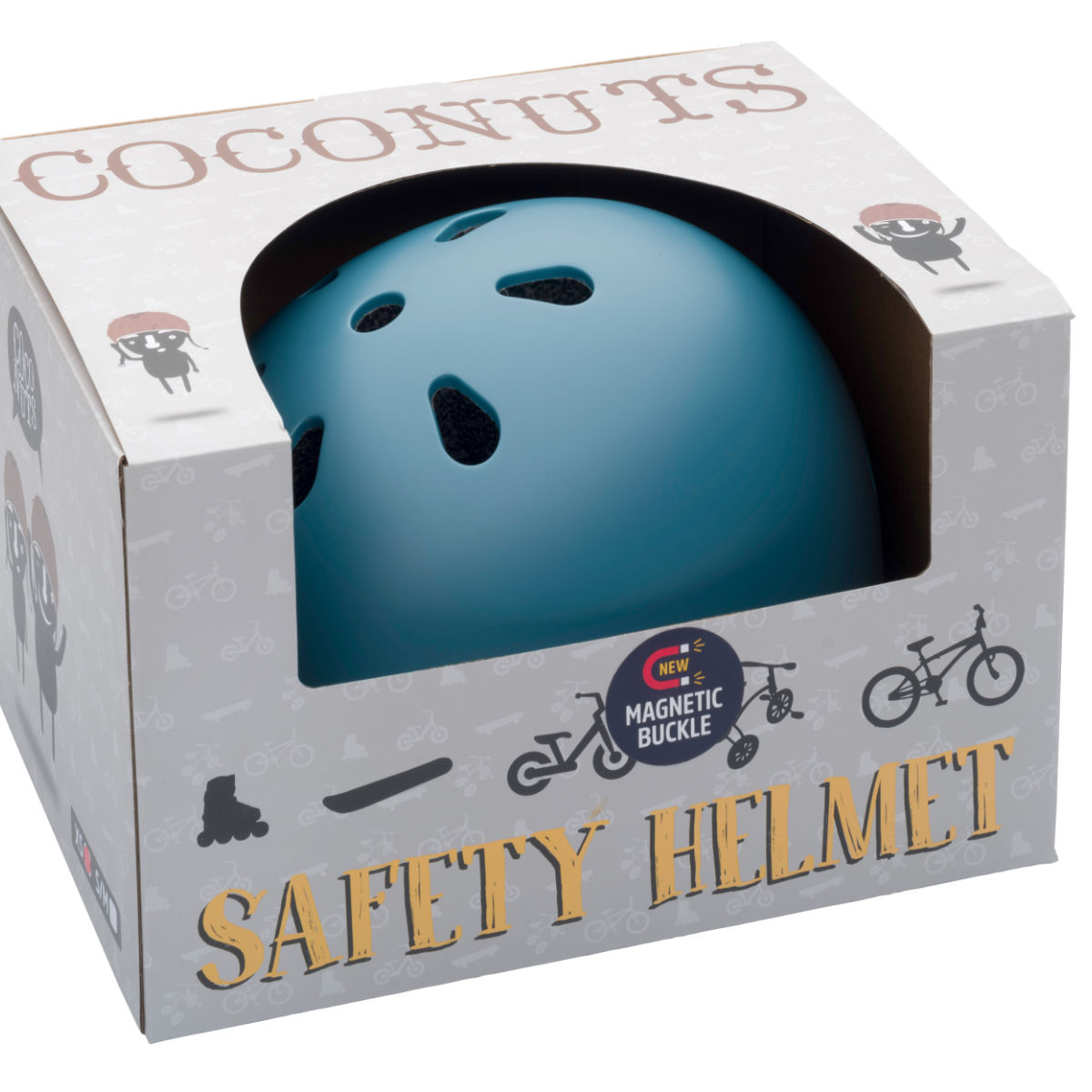 Trybike CoConuts Kinder Fahrradhelm XS in Blau - Detailansicht