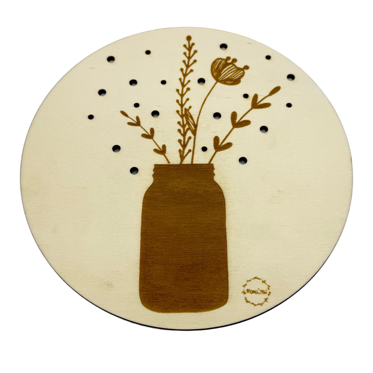 Momscrew Set Aktivitätsplatte Blumenvase + 20 Kunstblumen