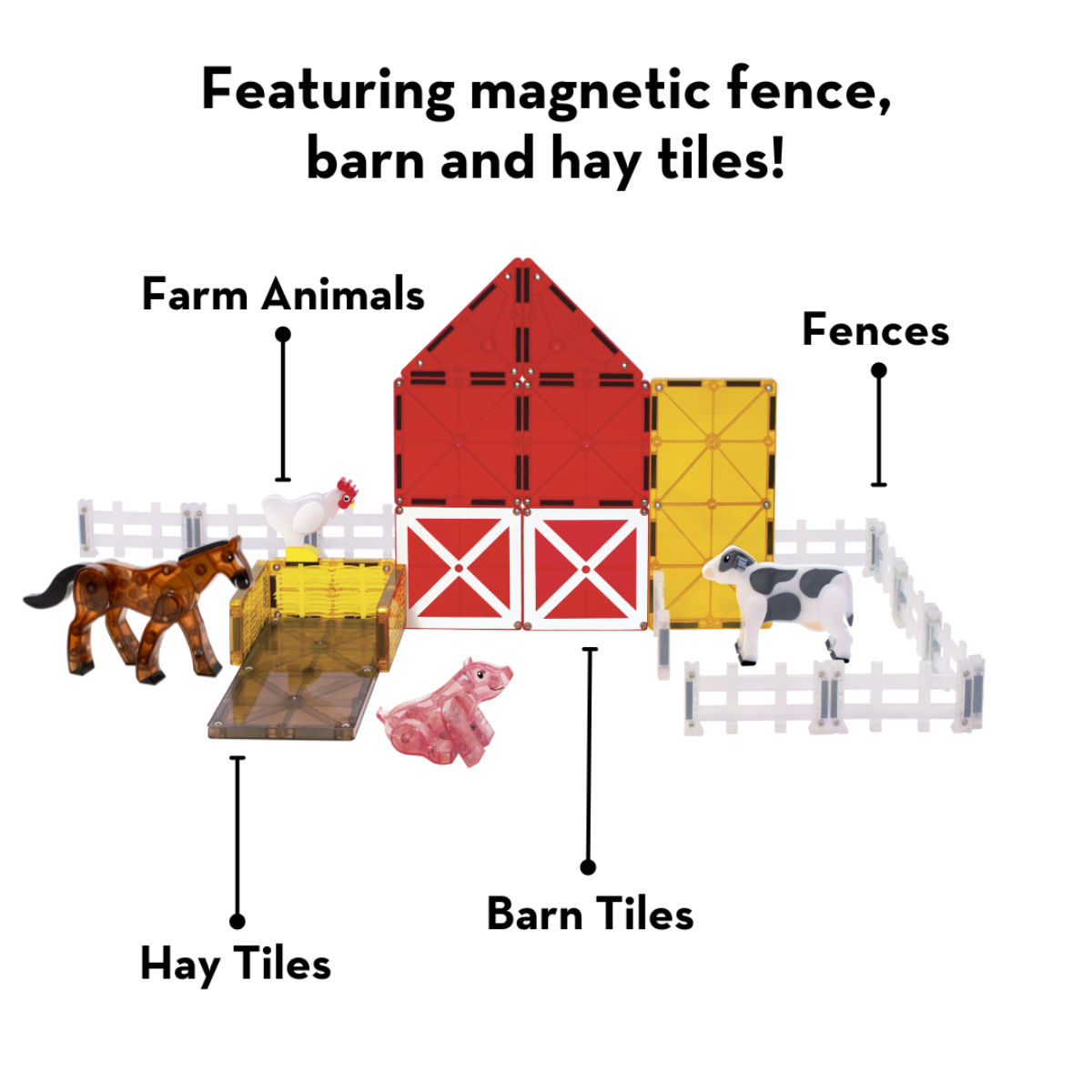 Magna-Tiles Farm Animals – 25 Pieces