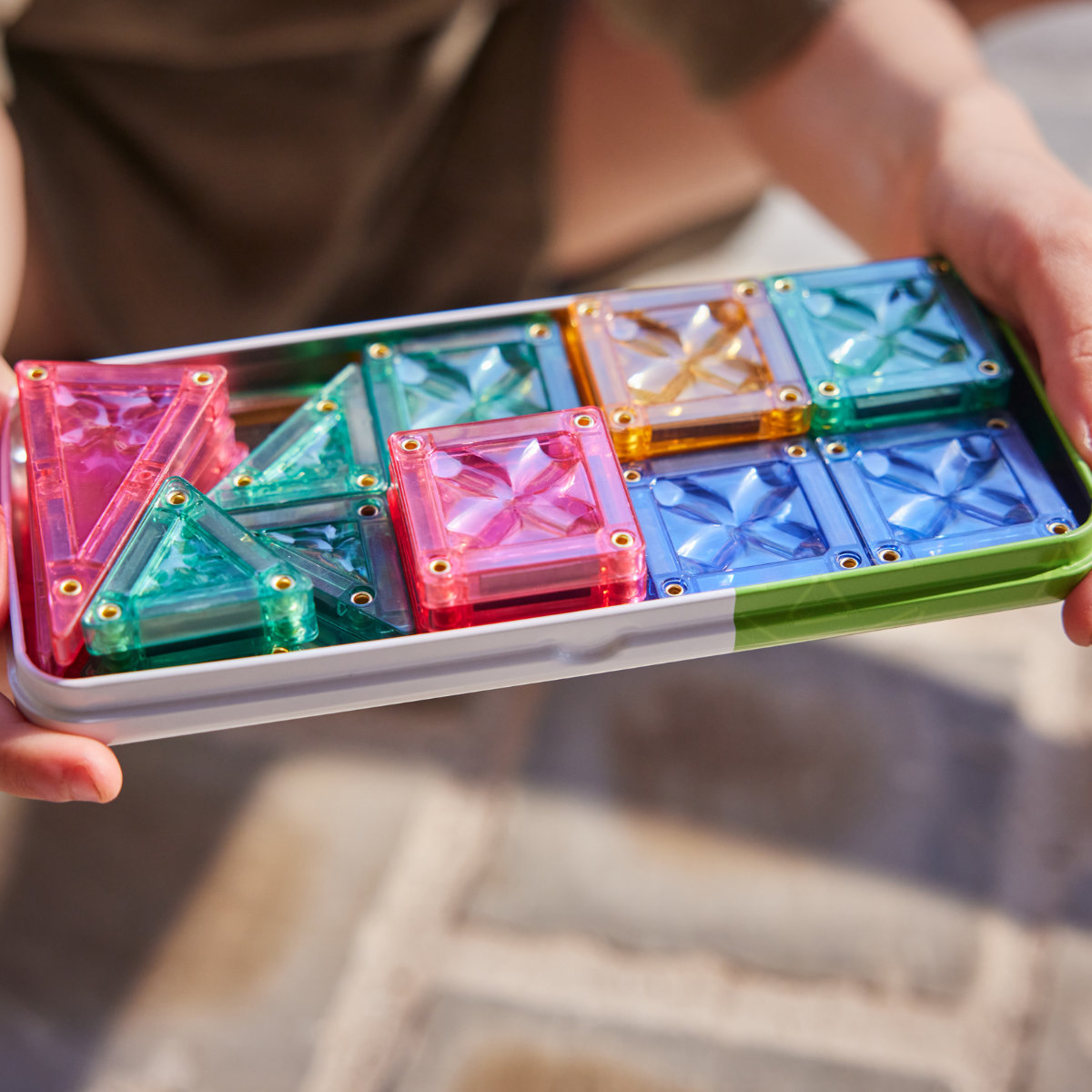 Cleverclixx Mini Tiles Pack Pastellfarben – 28 Teile Magnetbausteine
