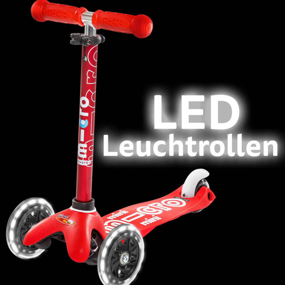Micro Replacement Wheels, LED 120 mm for Mini Micro, 2-Pack