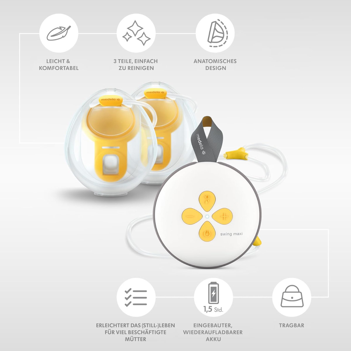 Medela Elektr. Doppel-Milchpumpe Swing Maxi™ Hands-free
