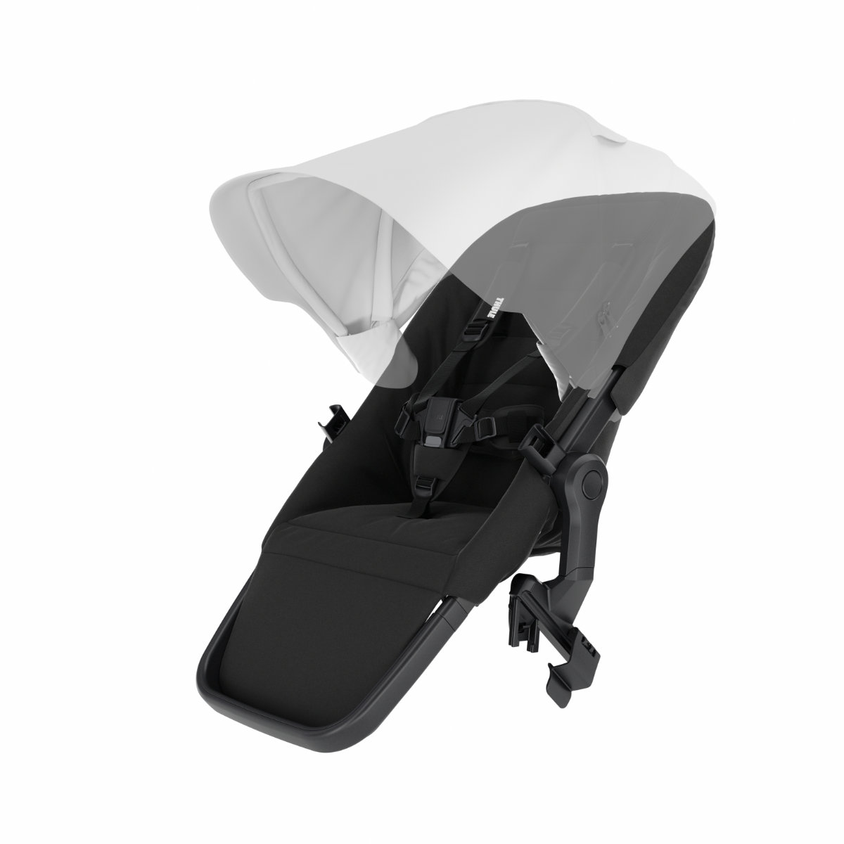 Thule Urban Glide Wendbarer Sitz in Schwarz - schräge Ansicht