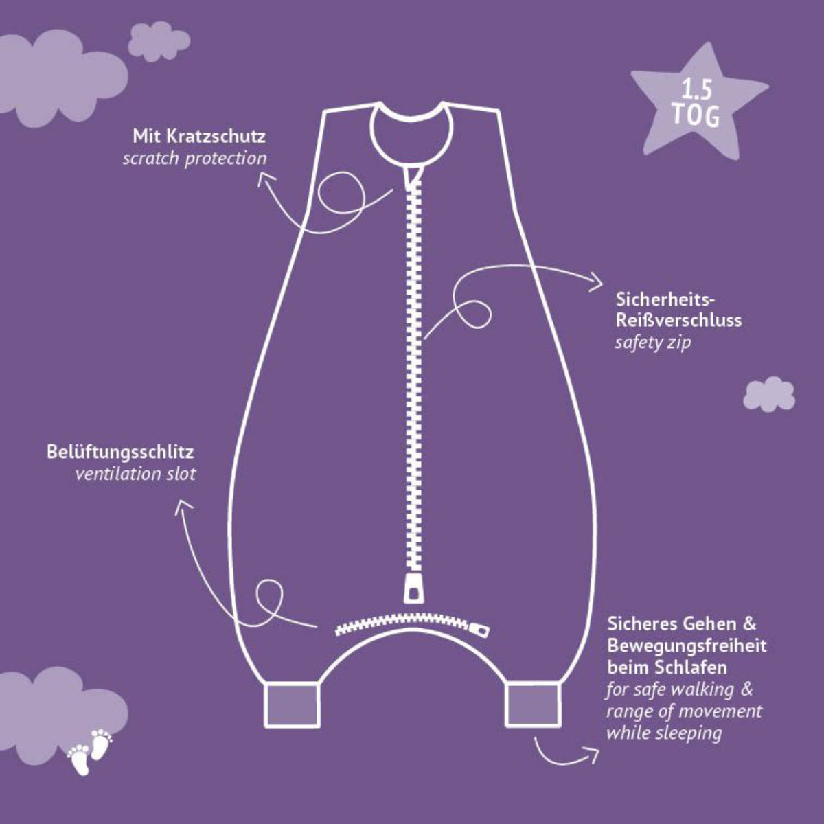 Träumeland Sleepsuit TO GO 1.5 TOG