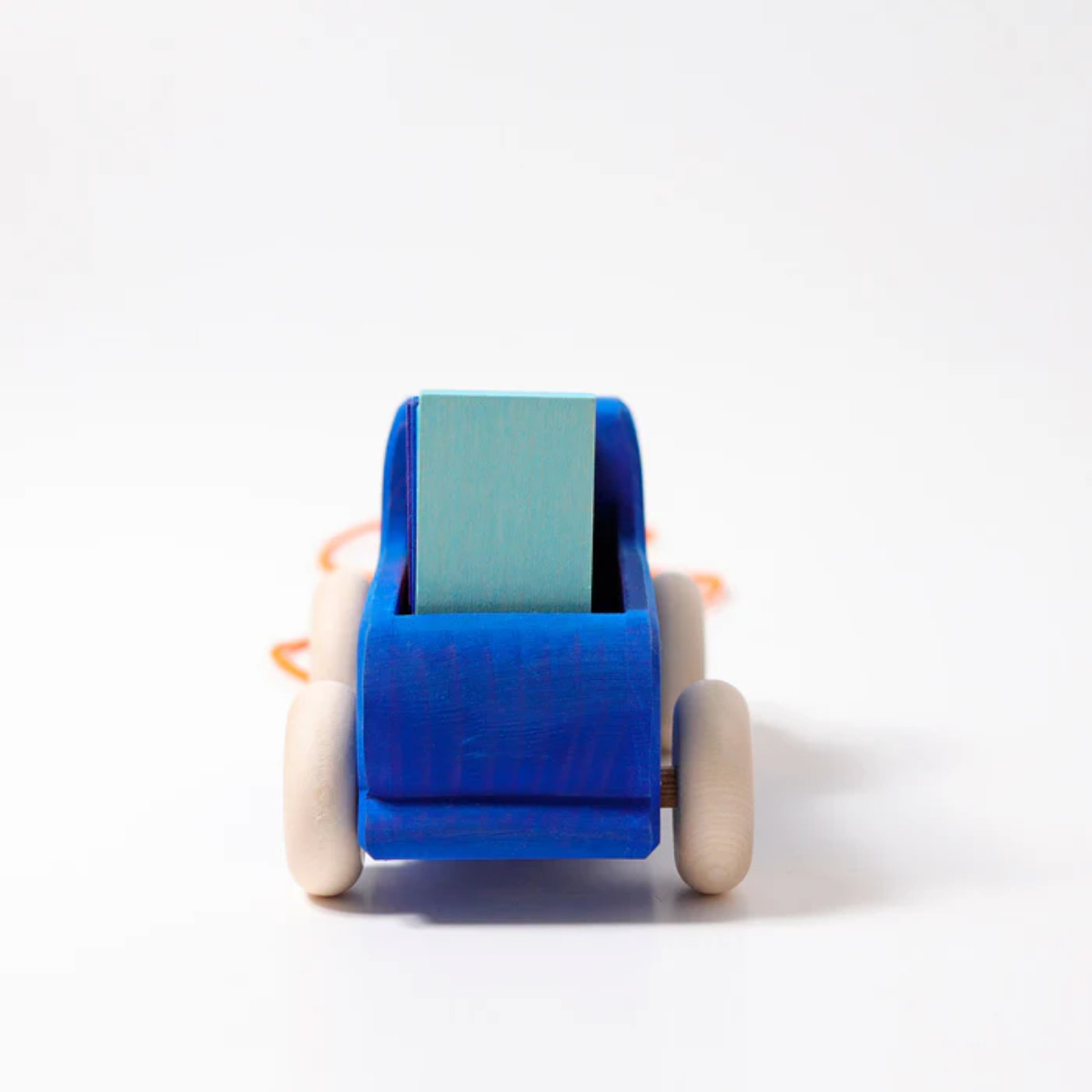 Grimm’s Wooden Pull-Along Truck with Colorful Building Tiles