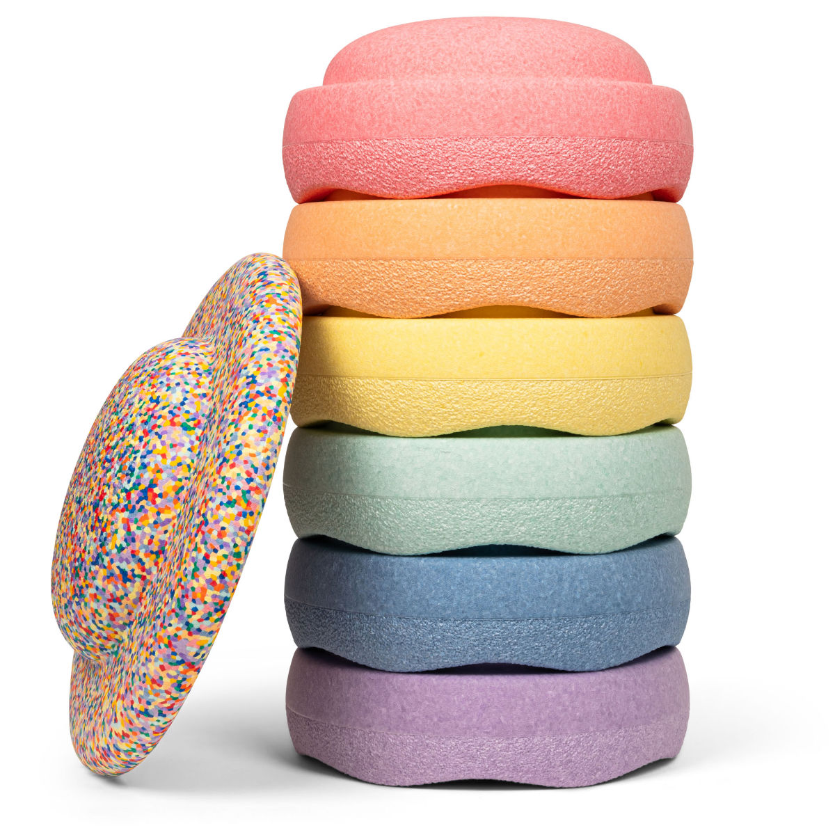 Bunte Schaumstoffkugeln - Schräge Ansicht