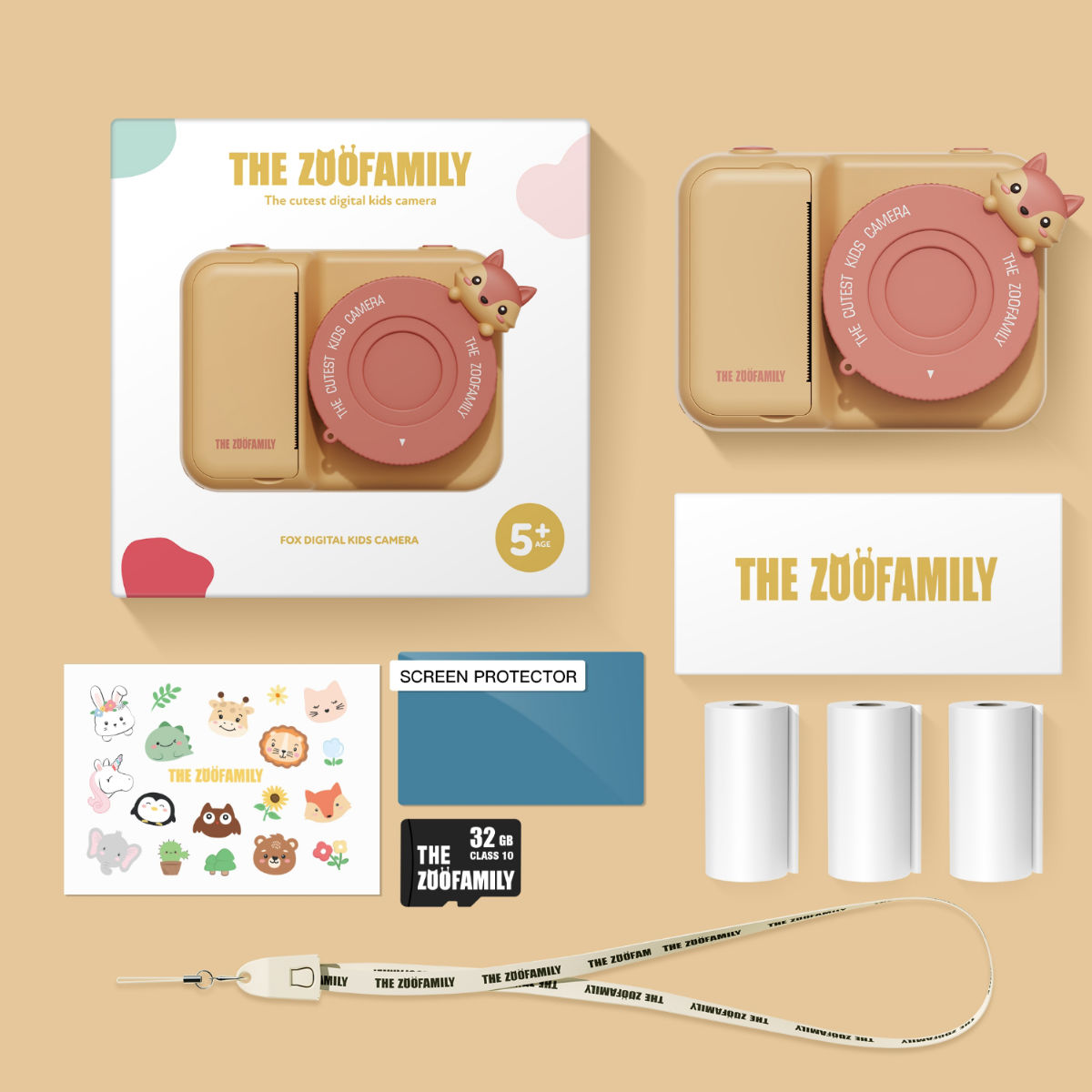The Zoofamily Zoo Print P2 Kids Camera with Thermal Printing