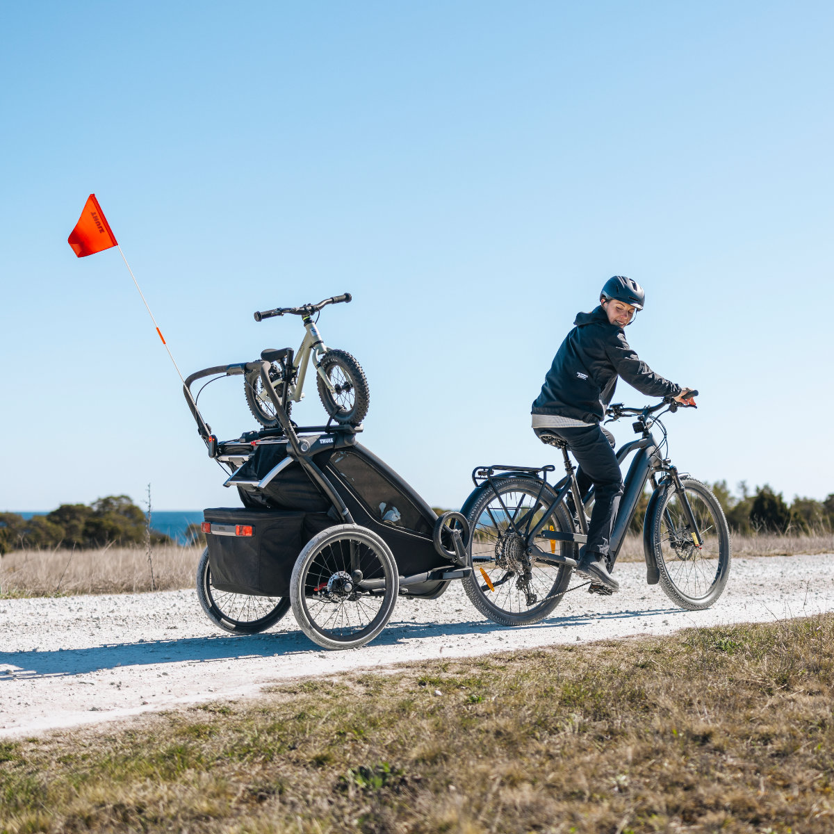 Thule Chariot 2 Laufradhalter Schwarz - seitliche Ansicht